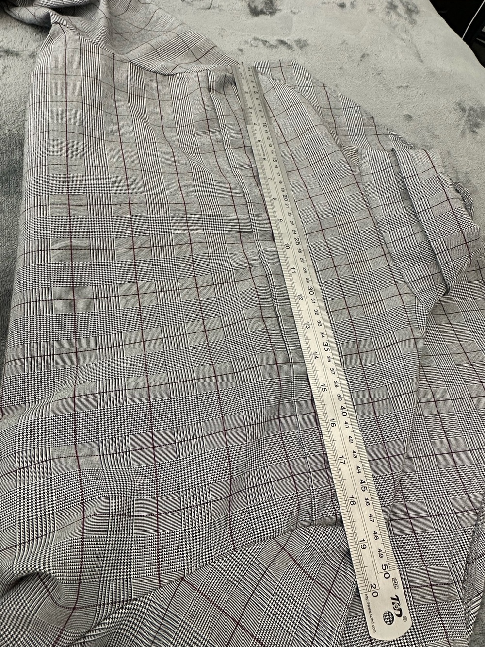 New Revival Women’s Oversized Plaid Belted Button Down Shirt Gray Size M - Picture 6 of 16